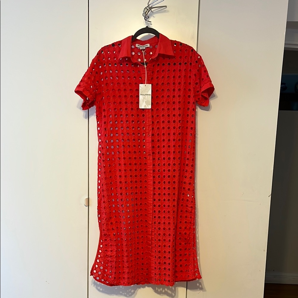 Tommy Bahama Red  Eyelet Dress 🆕